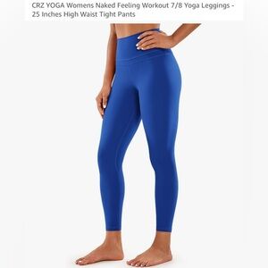 CRZ Yoga Blue High-Waisted Leggings